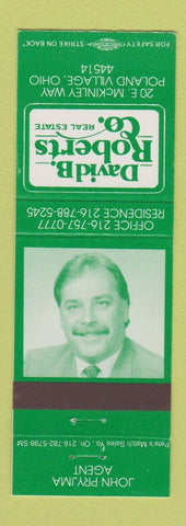 Matchbook Cover - David B Roberts Real Estate Poland Village OH John Pryjma