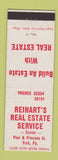 Matchbook Cover - Reihart's Real Estate York PA