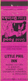 Matchbook Cover - Little Phil Inn Somerset OH pink