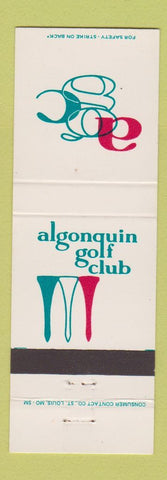 Matchbook Cover - Algonquin Golf Club