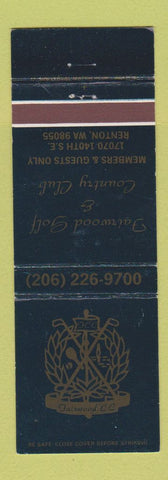 Matchbook Cover - Fairwood Golf Country Club Renton WA WEAR