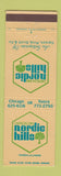 Matchbook Cover - Carson Inn Nordic Hills Itasca IL