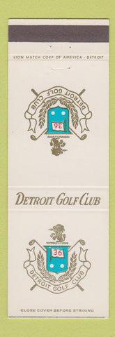 Matchbook Cover - Detroit Golf Club Detroit MI