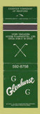 Matchbook Cover - Glenhurst Golf Club Redford MI WEAR