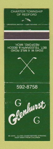 Matchbook Cover - Glenhurst Golf Club Redford MI WEAR