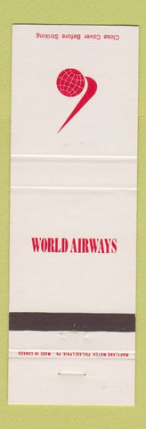 Matchbook Cover - World Airways Airline