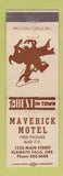 Matchbook Cover - Maverick Motel Klamath Falls OR WEAR