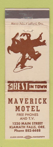Matchbook Cover - Maverick Motel Klamath Falls OR WEAR