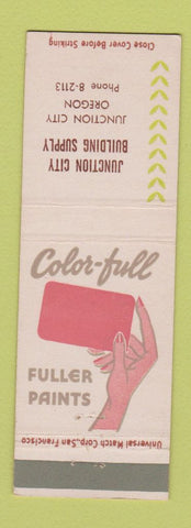 Matchbook Cover - Junction City Building Supply OR Fuller Paint