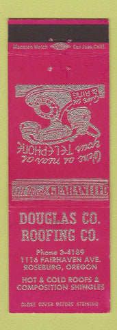 Matchbook Cover - Douglas Roofing Roseburg OR
