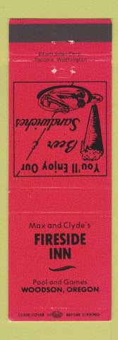 Matchbook Cover - Fireside Inn Woodson OR