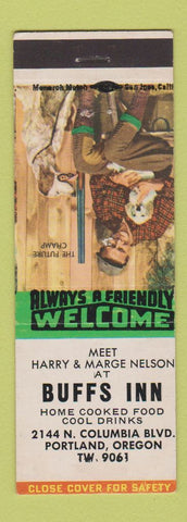 Matchbook Cover - Buffs Inn Portland OR