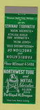 Matchbook Cover - Northwest Tube and Metal Portland OR