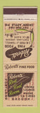 Matchbook Cover - Roberts' Rod Reel Room Restaurant Portland OR