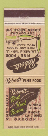 Matchbook Cover - Roberts' Rod Reel Room Restaurant Portland OR