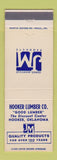 Matchbook Cover - Hooker Lumber OK Johns Manville