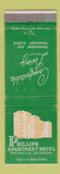 Matchbook Cover - Philips Apartment Hotel Bartlesville OK