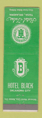 Matchbook Cover - Hotel Black Oklahoma City OK Hotel Tulsa OK