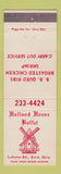 Matchbook Cover - Holland House Buffet Enid OK BBQ Ribs