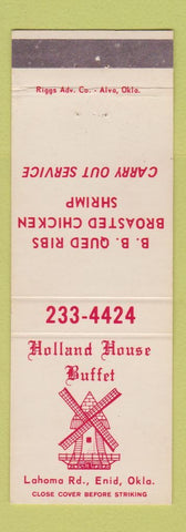 Matchbook Cover - Holland House Buffet Enid OK BBQ Ribs