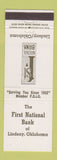 Matchbook Cover - First National Bank Lindsay OK