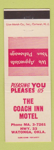 Matchbook Cover - The Coach Inn Motel Watonga OK