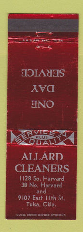 Matchbook Cover - Allard Cleaners Tulsa OK WEAR