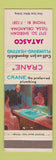 Matchbook Cover - Crane Plumbing Heating Jatasco Tulsa OK bathroom fixtures
