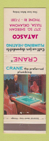 Matchbook Cover - Crane Plumbing Heating Jatasco Tulsa OK bathroom fixtures