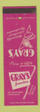Matchbook Cover - Gray's Jewelry Tulsa OK