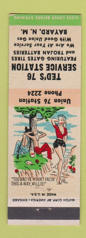 Matchbook Cover - Ted's 76 oil gas Bayard NM hillbilly