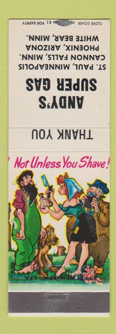Matchbook Cover - Andy's Gas oil ST Paul Cannon Falls MN Phoenix AZ hillbilly