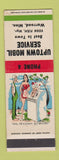Matchbook Cover - Uptown Mobil oil gas Warroad MN hillbilly