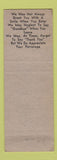 Matchbook Cover - Uptown Mobil oil gas Warroad MN hillbilly