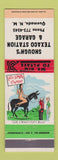 Matchbook Cover - Shough's Texaco oil gas Quemado NM hillbilly
