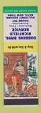 Matchbook Cover - Dobbins Bros Richfield oil gas Bath NY hillbilly
