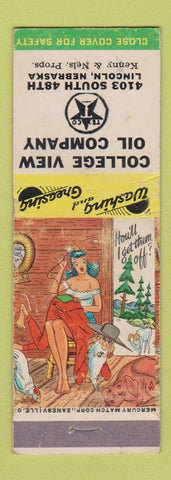 Matchbook Cover - College View Texaco oil gas Lincoln NE WEAR hillbilly