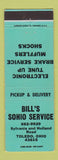 Matchbook Cover - Bill's Sohio oil gas Toledo OH