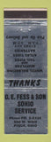 Matchbook Cover - CE Fess Sohio oil gas Piqua OH WEAR