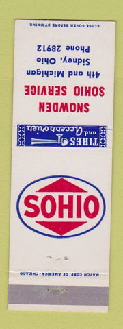Matchbook Cover - Snowden Sohio oil gas Sidney OH