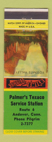 Matchbook Cover - Palmer's Texaco oil gas Andover CT