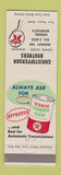 Matchbook Cover - Texaco oil gas Christofferson Bros Hibbing MN fishing tackle