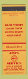 Matchbook Cover - Jim's Service Shell oil gas New Baltimore MI