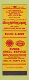 Matchbook Cover - Burns Shell oil gas Chicago IL Tankel Rexall Drugs