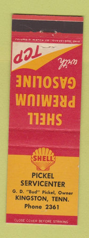Matchbook Cover - Shell oil gas Pickel Kingston TN
