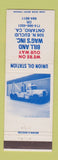 Matchbook Cover - Bill and Wag's Union oil gas Ontario CA