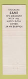 Matchbook Cover - Bill and Wag's Union oil gas Ontario CA