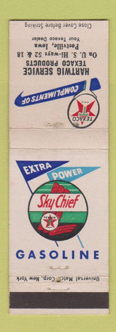 Matchbook Cover - Texaco oil gas Hartwig Service Postville IA