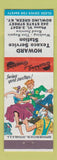 Matchbook Cover - Howard Texaco oil gas Bowling Green KY hillbilly