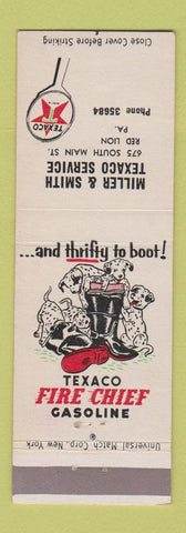 Matchbook Cover - Texaco oil gas Red Lion PA Miller & Smith
